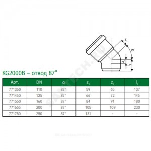 Отвод PP-MD зелёный KG2000 KG2000B Дн 110х87гр б/нап в/к Ostendorf 771350 Отвод PP-MD зелёный KG2000 KG2000B Дн 110х87гр б/нап в/к Ostendorf 771350