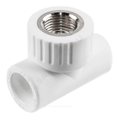 Тройник PP-R комбинированный белый ВР Дн 32х3/4" RTP (РосТурПласт) 10749