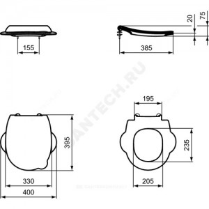 Сиденье для унитаза CONTOUR 21 синее Ideal Standard S453336.