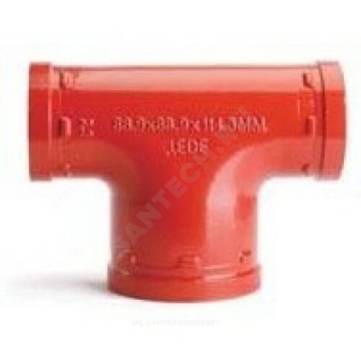 Тройник равносторонний под муфту грувлок XGQT03 Ду80 (Дн89) LEDE