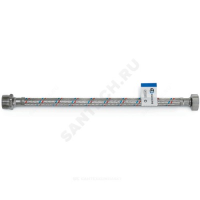 Подводка гибкая для воды нержавеющая оплетка 1/2" г-ш L=1,0 м AQUALINE 04821