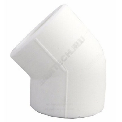 Угольник PP-R белый внутренняя пайка Дн 40х45гр RTP (РосТурПласт) 10827