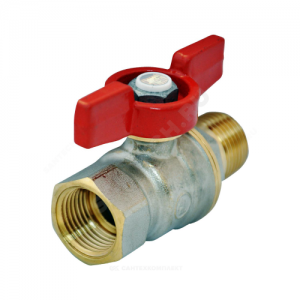 Кран шаровой латунь никель R914 Ду 8 Ру42 ВР/НР полнопроходной бабочка Giacomini R914X021