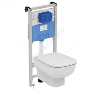 Комплект 3 в 1 ESEDRA AquaBlade унитаз подвесной + инсталляция без кнопки смыва + сиденье Soft close Ideal Standard T386401