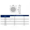 Решётка вентиляционная алюминий D 150 серый Эра 12,5РКМ