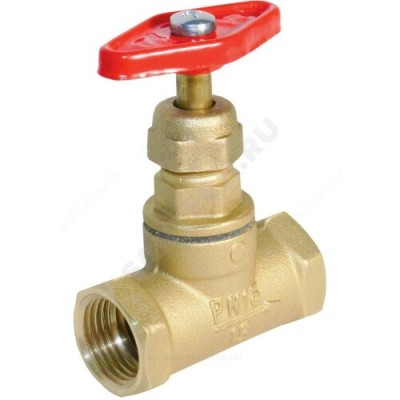 Клапан запорный латунь 15б1п Ду 25 Ру25 ВР прямой БАЗ БАЗ.А70.25
