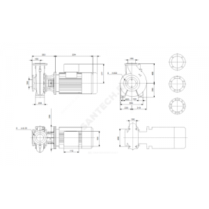 Насос консольно-моноблочный NB150-200/210-168 A-F1-A-BAQE PN10 3х220-240/380-420В/50Гц Grundfos 98305415