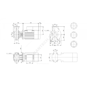 Насос консольно-моноблочный NB100-200/219 A-F2-A-BAQE PN16 3х220-240/380-420В/50Гц Grundfos 98305369