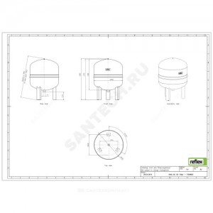 Гидроаккумулятор Refix DC 50 л 10 бар вертикальный Reflex 7309600
