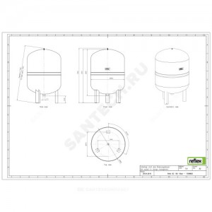 Гидроаккумулятор Refix DC 100 л 10 бар вертикальный Reflex 7309800