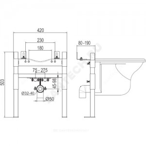 Инсталляция для биде Easy 503х420х80мм OLI 618547