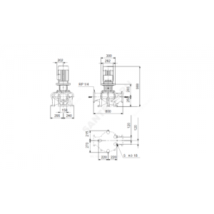 Насос ин-лайн с сухим ротором TP 150-110/4-A-F-A-BQQE PN16 3х380-415/660-690В/50 Гц Grundfos 98908287