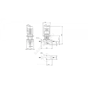 Насос ин-лайн с сухим ротором TP 150-200/4-A-F-A-BQQE PN16 3х380-415В/50 Гц Grundfos 96109871
