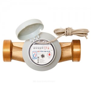 Счётчик г/в и х/в крыльчатый одноструйный Ду 40 Ру16 90С L=200мм резьба импульсный В/К ЭКО НОМ СВДГ40-003