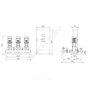 Установка пожаротушения Hydro MX-V 2/1 CR125-2-1 Grundfos 99789086