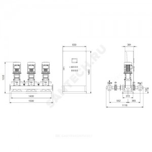 Установка пожаротушения Hydro MX-V 2/1 CR10-9 Grundfos 99789036 Установка пожаротушения Hydro MX-V 2/1 CR10-9 Grundfos 99789036