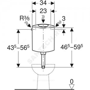 Бачок для унитаза АР116 альпийский белый 2/реж Geberit 136.430.11.1