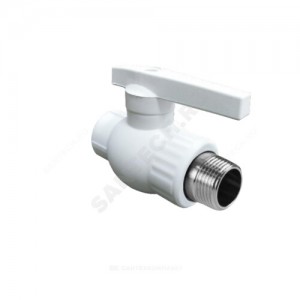 Кран PP-R шаровой белый НР Дн 25х3/4" Ру25 VALFEX 10144225