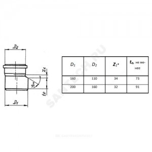 Переход PP-B эксцентрический коричневый Дн 160х110 б/нап в/к RTP (РосТурПласт) 11667