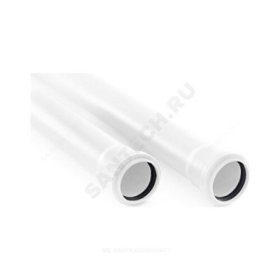 Труба PP-H с раструбом белая Дн 32х1,8 б/нап L=0,5м в/к RTP (РосТурПласт) 27513