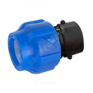 Муфта компрессионная ПЭ ВР Дн 50х1 1/2" Ру16 VALFEX 121001250112