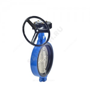 Затвор дисковый поворотный чугун Ду 300 Ру10/16 межфл с редуктором диск чугун манжета EPDM Китай