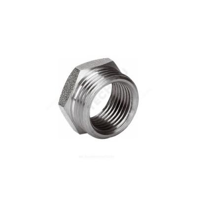 Футорка латунь никель Ду 20х15 (3/4"х1/2") НР/ВР LD LD.67.507.2015