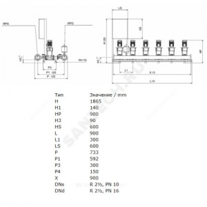 Установка повышения давления COR-3 HELIX V 607/SKw-EB-R Wilo 2799687