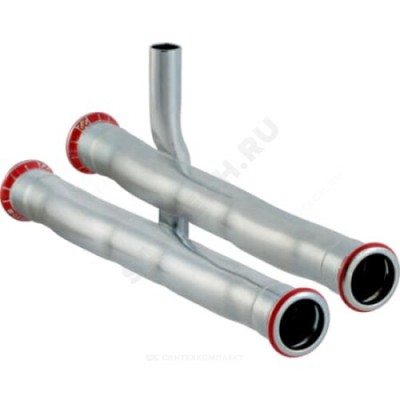 Крестовина сталь углеродистая Дн 18х15 пресс для подключения радиатора обратка Mapress Geberit 23603