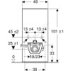 Модуль сантехнический для подвесного унитаза Monolith Plus Geberit 131.221.JV.5