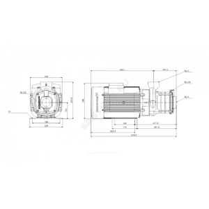 Насос многоступенчатый горизонтальный CM-A 15-4 AQQE PN10 3х220-240/380-415В/50 Гц Grundfos 97516582