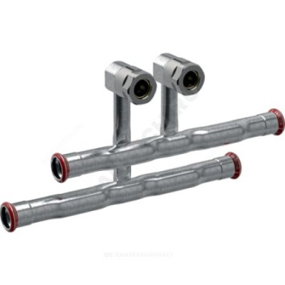 Крестовина сталь углеродистая Дн 22х15 пресс для подключения радиатора с резьбовым соединением с цанговым кольцом под евроконус Mapress Geberit 24047