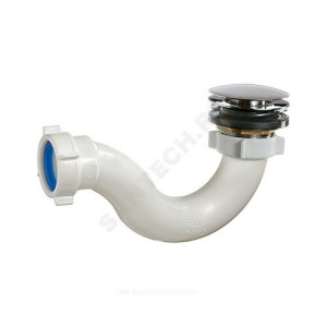 Сифон для поддона трубный 1 1/2"x40 слив клапан "клик-клак" (грибок), пробка D=70мм Орио А-2058