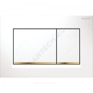 Кнопка для инсталляции Sigma 30 белая/позолота Geberit 115.883.KK.1