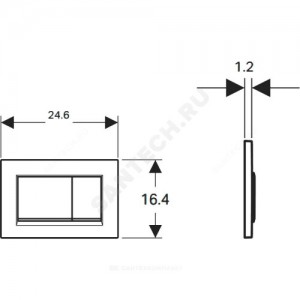 Кнопка для инсталляции Sigma 30 белая/позолота Geberit 115.883.KK.1