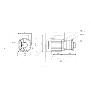 Насос многоступенчатый горизонтальный CM-A 3-8 AVBE PN10 1x220-240В/50 Гц Grundfos 96806806