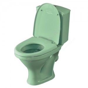 Унитаз-компакт Вест салатовый нижний подвод косой выпуск 1/реж полипропилен Santeri