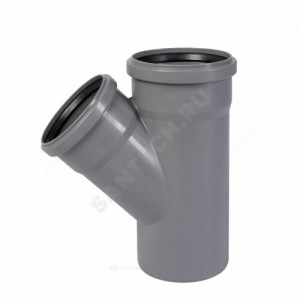 Тройник PP-H переходной серая HT HTEA Дн 110х75х45гр б/нап в/к Ostendorf 115210