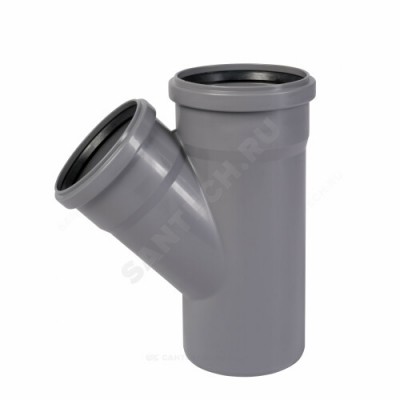 Тройник PP-H переходной серая HT HTEA Дн 160х110х45гр б/нап в/к Ostendorf 117210