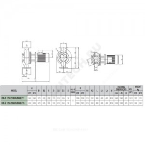 Насос ин-лайн с сухим ротором CM-G 125-2550/A/BAQE/15 DAB 1D7411GCX