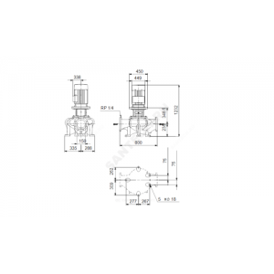 Насос ин-лайн с сухим ротором TP 150-390/4-A-F-B-BAQE PN16 3х380-420/660-725В/50 Гц Grundfos 96306092