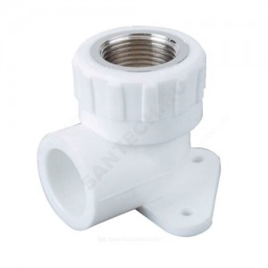 Угольник PP-R комбинированный белый ВР Дн 20х1/2" с креплением RTP (РосТурПласт) 10797