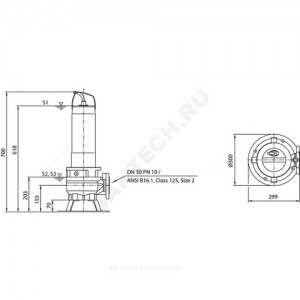 Насос канализационный REXA FIT V05DA-226/EAD1-2-T0039-540-O Wilo 2780003