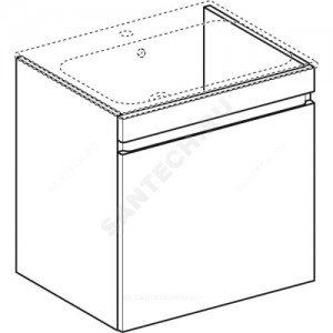 Тумба под умывальник 60 Renova Plan белый глянец Geberit 869560000