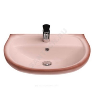 Умывальник подвесной Версия 56 декор бежевый с переливом Santeri 1.3111.5.S07.11B.0