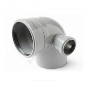 Отвод PP-H с выходом правый серый Дн 110х50х90гр б/нап в/к Ostendorf 904026 Отвод PP-H с выходом правый серый Дн 110х50х90гр б/нап в/к Ostendorf 904026