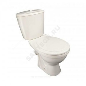 Унитаз-компакт Универсал (М) белый боковой подвод косой выпуск 1/реж Лобненский стройфарфор