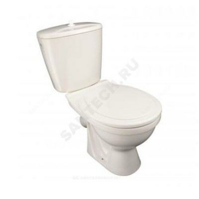 Унитаз-компакт Универсал (М) белый боковой подвод косой выпуск 1/реж Лобненский стройфарфор