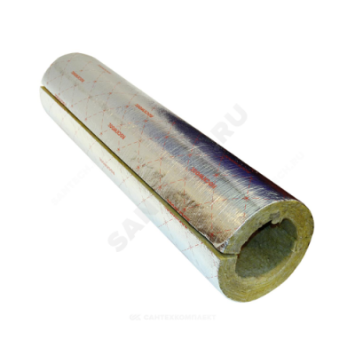 Цилиндр навивной минеральная вата ROCKWOOL 100 кашированный фольгой 80/108 L=1м ROCKWOOL 135293