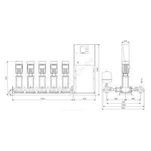 Установка повышения давления Hydro MPC-E 5 CRE20-3 Grundfos 99209310